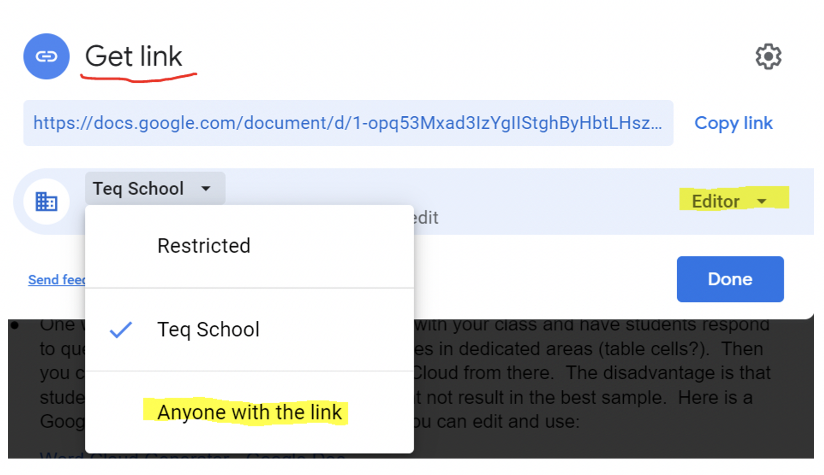Copy Linl Create a Copy Link with Google
