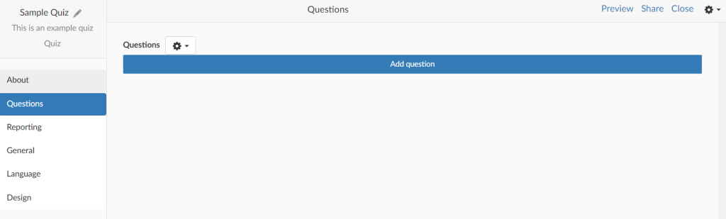 BookWidgets page with blue question box
